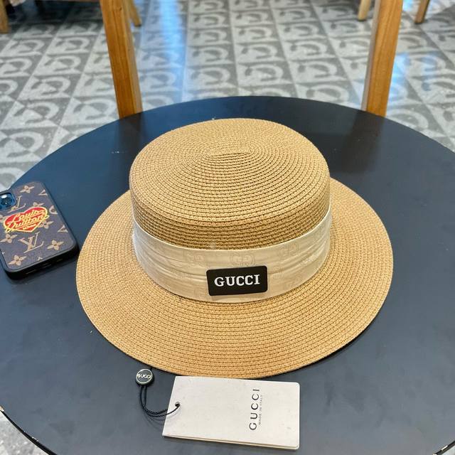 Gucci古奇草帽，遮阳帽，L头围57Cm