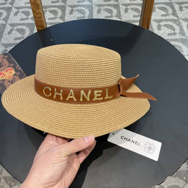 Chanel香奈儿 2024新款草编大牌皮带编织草帽，度假休闲必备，优雅大方的一款 - 点击图像关闭