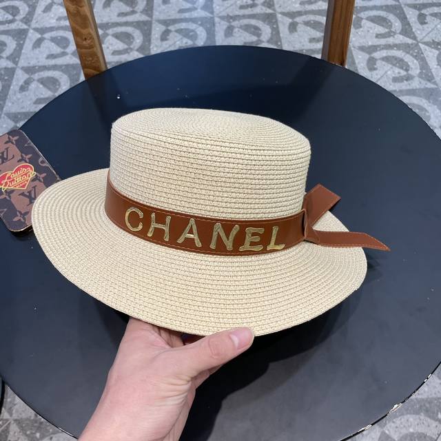 Chanel香奈儿 2024新款草编大牌皮带编织草帽，度假休闲必备，优雅大方的一款 - 点击图像关闭