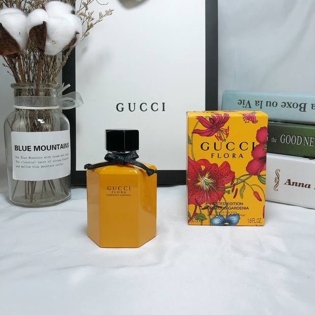 专柜古驰花之舞绚丽栀子花2018限量版黄瓶50Ml，，Gucci Flora Gorgeous Gardenia Limited Edition 2018 属性 - 点击图像关闭