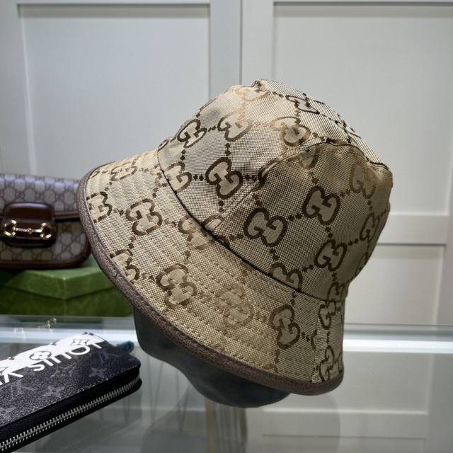 古奇gucci 经典原单渔夫帽，精致純也格调很有感觉，很酷很时尚，专柜断货热门，质量超赞