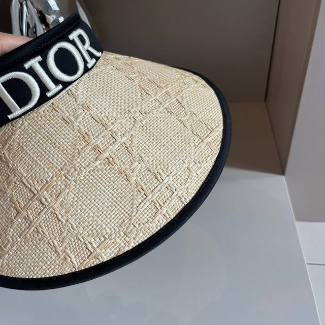Dior迪奥新款发箍遮阳草帽，可调节 - 点击图像关闭