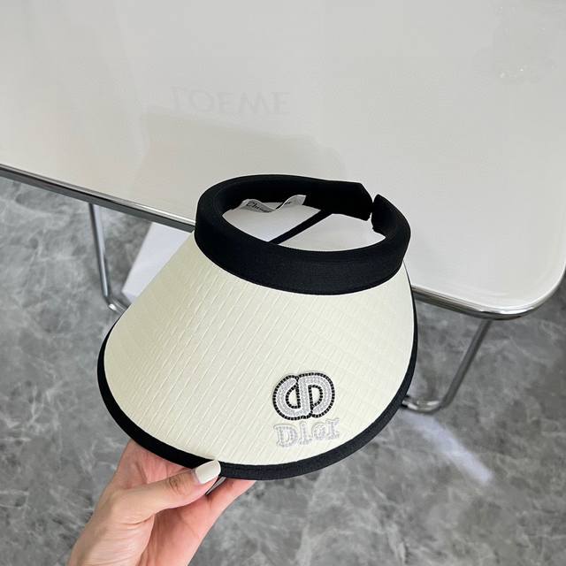特 配防尘袋 Dior迪奥 2024夏季新款小香风遮阳帽空顶帽，大牌出货，超方便！好搭！出街必备