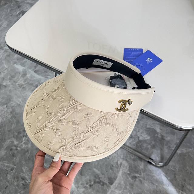 特 配防尘袋 Chanel香奈儿 2024夏季新款小香风遮阳帽空顶帽 气质款～ - 点击图像关闭