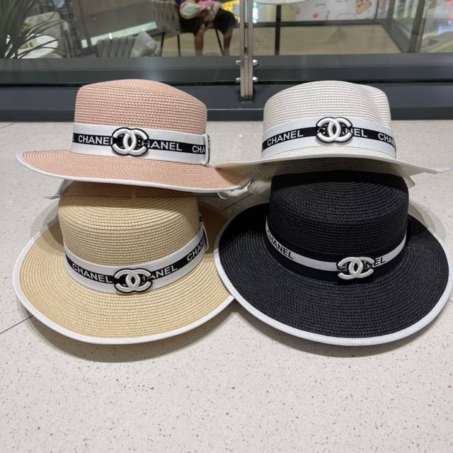 Chanel香奈儿 2023新款小香风编织盆帽草帽，出街必备超好搭配，赶紧入手！