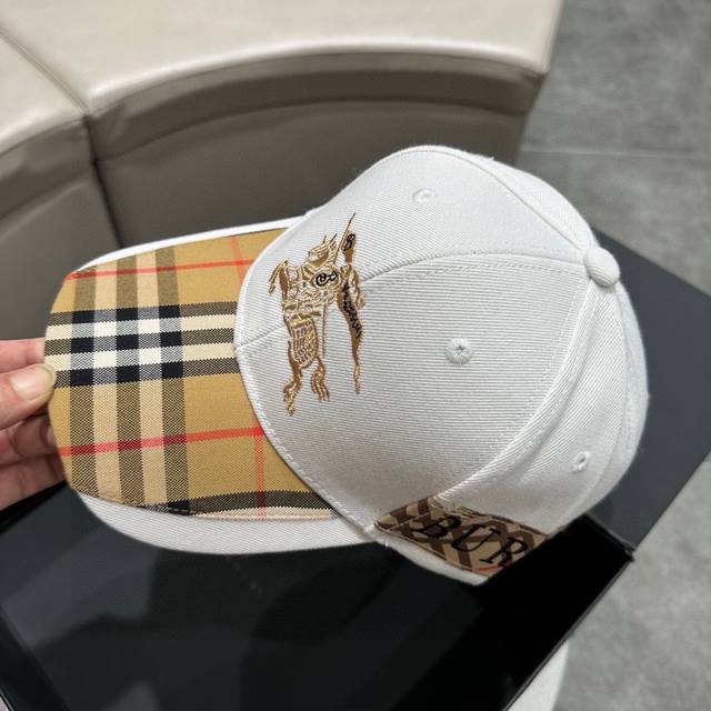 Burberry巴宝莉 2024最新款巴宝莉刺绣棒球帽，细节做工都很精致，面料超舒服！百搭款市场最好版本
