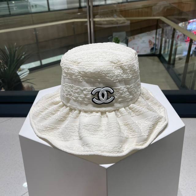 Chanel香奈儿新款渔夫帽，超仙女帽型，头围57Cm - 点击图像关闭