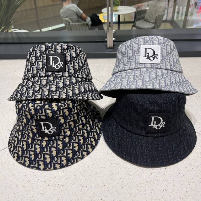 Dior迪奥 2024夏季新款专柜男女款遮阳渔夫帽，大牌出货，超方便！好搭！出街必备