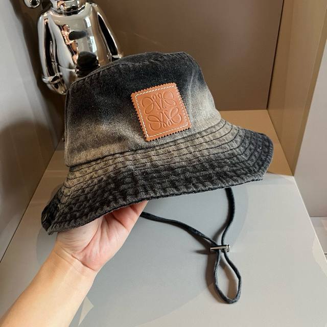 Loewe罗意威渔夫帽，简便牛仔渔夫帽，头围57Cm - 点击图像关闭