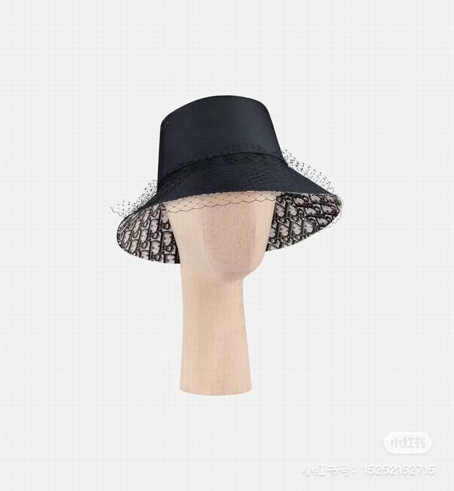 高版本. Di新品迪奥网纱渔夫帽，Ab机场look，质量代购版本，适合日常穿搭的一款渔夫帽