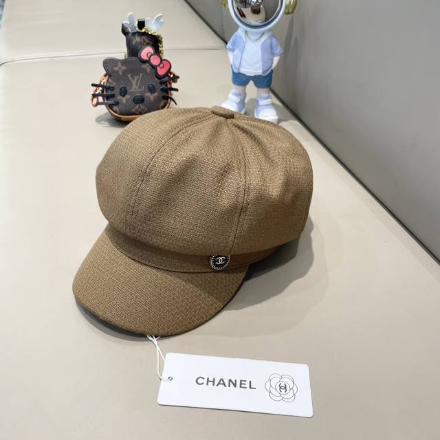 Chanel香奈儿秋季新款画家鸭舌帽，八角帽，头围57Cm - 点击图像关闭