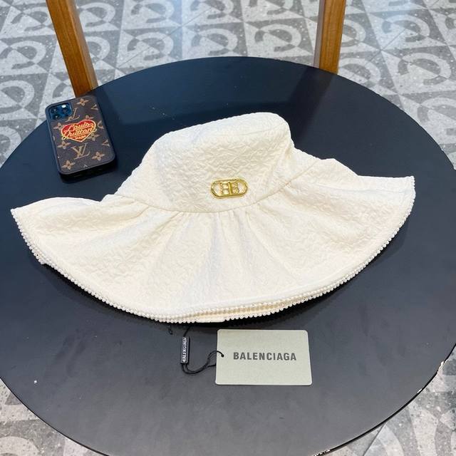 Balenciaga巴黎世家2024夏季新款渔夫帽，帆布帽，简约休闲百搭款，头围57Cm - 点击图像关闭