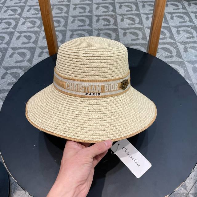 Dior迪奥新款草帽，进口材料定制，头围57Cm - 点击图像关闭